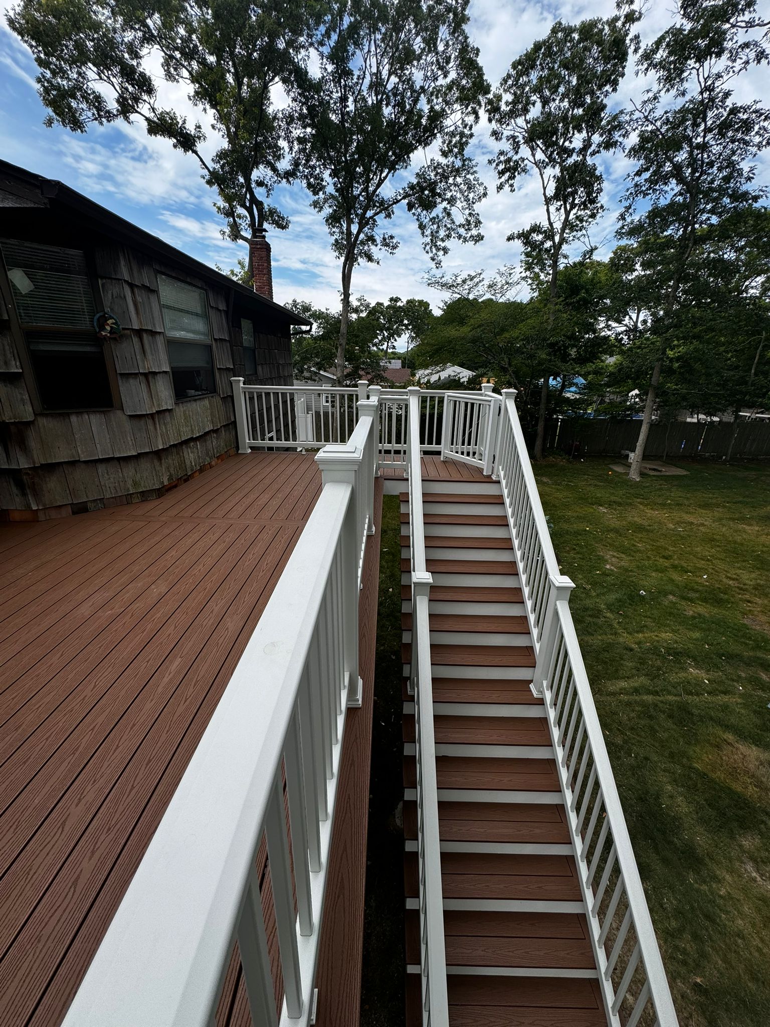 New Deck Installation in Mastic, NY final stage