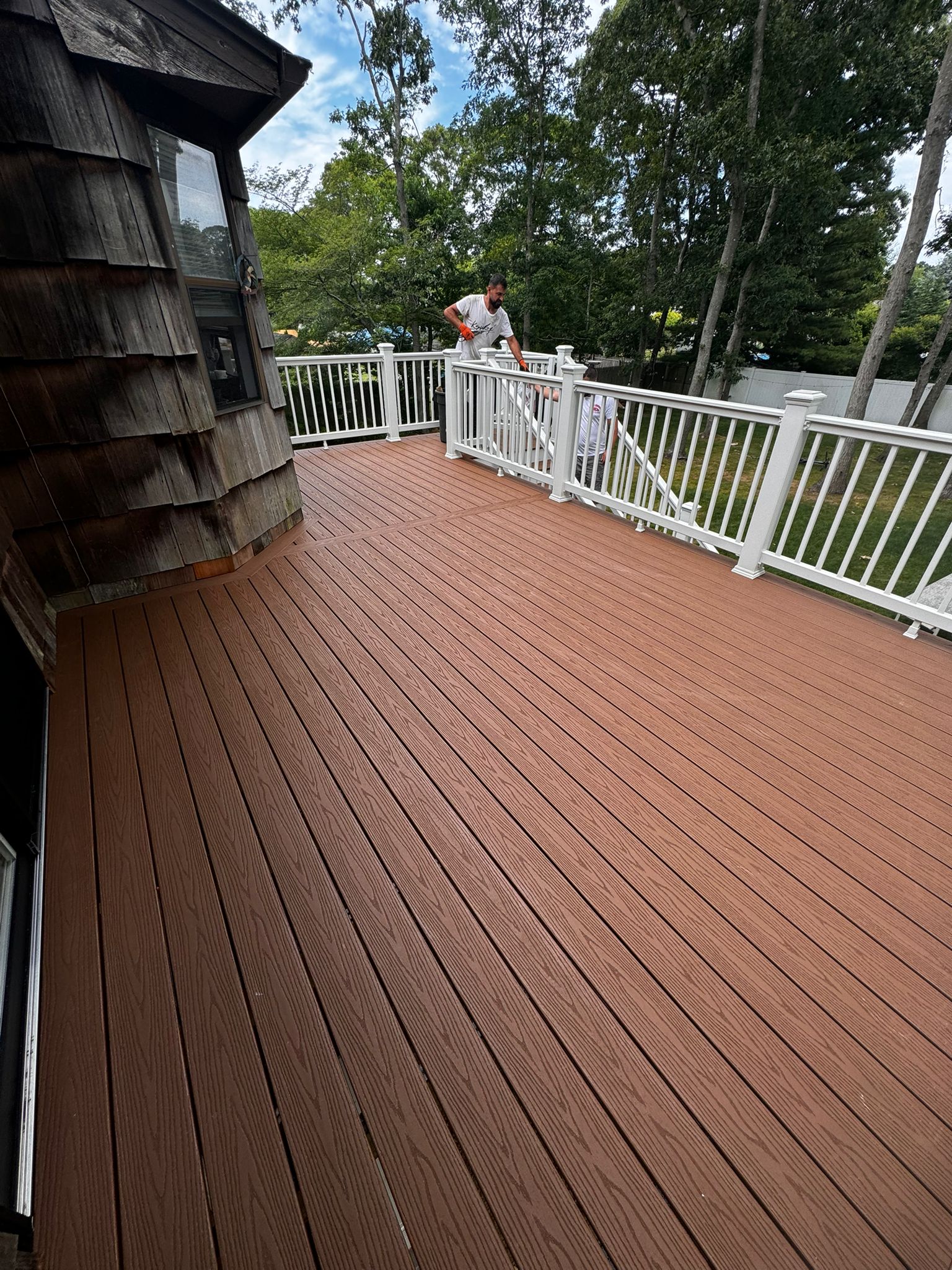 New Deck Installation in Mastic, NY step 2